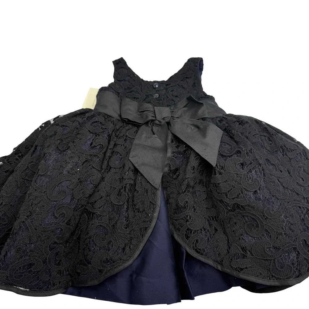 Janie and Jack‎ Special Occasion Dress NWT Size 3-6 Mos Black/Navy